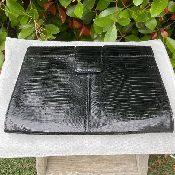Yves Saint Laurant (YSL) Black Leather Clutch w/COA. EUC! - Picture 5 of 16